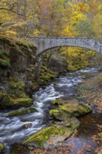 Jungfern Bridge, Jungfernbrücke, 20th century stone footbridge, pedestrian bridge over the Bode