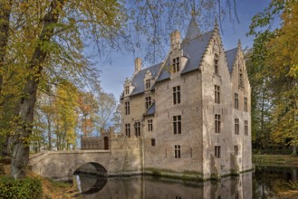 Kasteel Beauvoorde, 17th century moated castle in Renaissance style in the village Wulveringem in