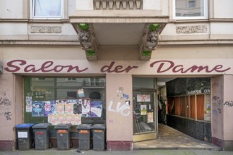 Vacant, former hair salon, Salon der Dame, Lübeck, Hanseatic City of Lübeck, Schleswig-Holstein,