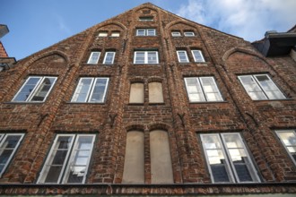 Brick Gothic residential building built in 1321, Hanseatic City of Lübeck, Schleswig-Holstein,