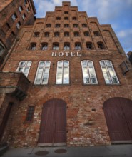 Historic brick building built in 1216, today the Hotel Anno 1216, Hanseatic City of Lübeck,