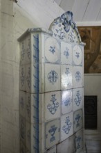 Tiled stove, baroque rectory in Vågå, Maihaugen open-air museum with houses and objects from farms