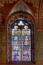 Holy Blood chapel, Figurative stained-glass window, Bruges, Belgium