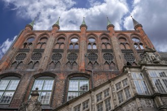 Part of the town hall, built around 1240, Hanseatic City of Lübeck, Schleswig-Holstein, Germany