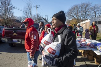Detroit, Michigan, USA - 22 November 2025 - The Kappa Detroit Foundation distributed frozen turkeys