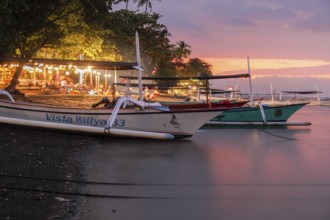 Fishing outrigger boats, Lovina, Bali, Indonesia