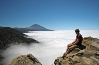 Europe, Spain, Canary Islands, Tenerife, Teide National Park, panorama from Las Canadas del Teide