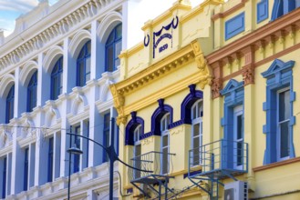 Colorful streets of Timaru downtown hisotirc district, Canterbury Region, New Zeland