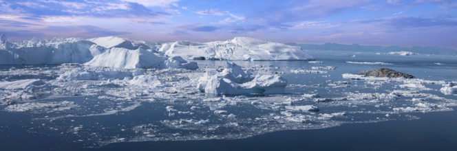 Kangia Fjord and Sermeq Kujalleq glacier in Ilulissat, Greenland