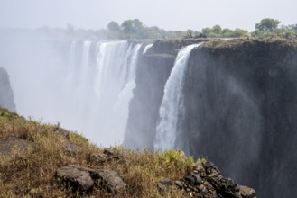 Water plunges into the depths, Victoria Falls, Zimbabwe