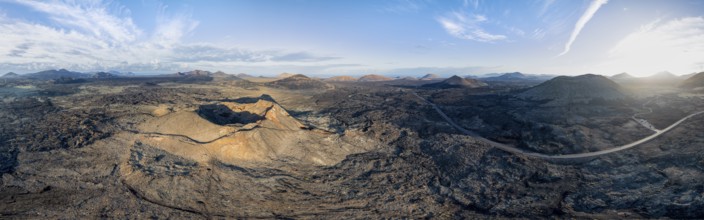 Panorama, Volcán de Las Nueces volcano, picturesque volcanic landscape with volcanic craters at