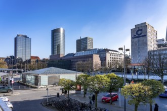 The skyline of downtown Dortmund, North Rhine-Westphalia, Germany