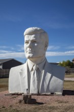 Hermosa, South Dakota - The 20-foot-tall head of President John Kennedy, crafted by artist David
