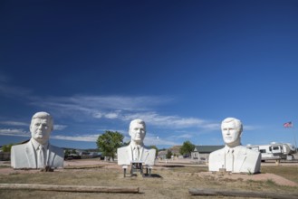 Hermosa, South Dakota - The 20-foot-tall heads of Presidents John Kennedy, Ronald Reagan, and