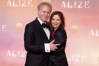 Adelheid Kleineidam and guest at the Cirque du Soleil Alizé world premiere at the Berliner Theater