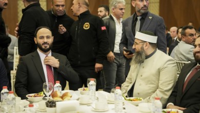 Gaziantep, Turkey – November 20, 2025: Dr. Ibrahim Shasho, Grand Mufti of Aleppo, accompanied