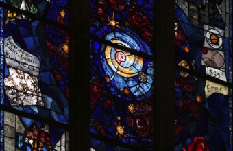 Interior view, physicist, Copernicus, Kepler, Galileo, Newton, Einstein, window of promise by Peter