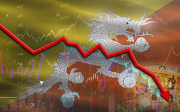 Dominican Republic financial fall on economy market. Dominican Republic financial crisis on