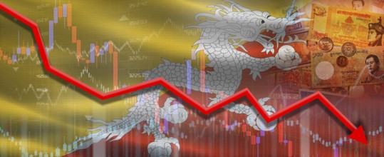 Republica Dominicana Financial Crisis on Economic Graph. Financial Fall Dominican on Economy Market