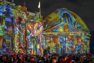 Festival of Lights Bebel Platz Saint Hewig's Cathedral. Berlin Germany
