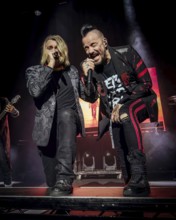 Singers Matt Walst and Adam Gontier from Three Days Grace live on tour 25 at Berlin's Tempodrom on