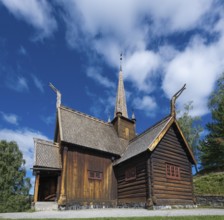 Garmo Stave Church, Maihaugen open-air museum with houses and objects from farms in Gudbrandsdal,