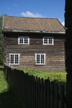 Wooden house on a historic farm, Maihaugen open-air museum with houses and objects from farms in