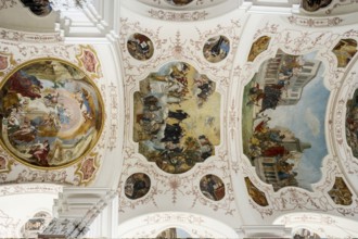 Interior view, church, Notre-Dame de l'Assomption, Rouffach, Haut-Rhin Department, Alsace, France