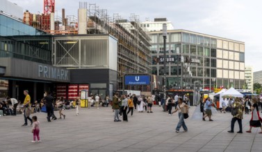 Collection of people on Alexanderplatz, Berlin, Germany