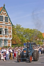 Old Country York City Hall Old Manor Half-timbered Building Brick House Architecture Blossom