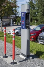Charging station for electric vehicles in a parking lot, charging station, Lenggries, Upper