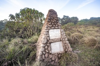 Gedbkstein to Bernhard and Michael Grzimek on the edge of the Ngorongoro Crater, Ngorongoro