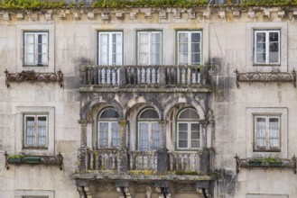 Old house façade in Sintra near Lisbon, part of the Sintra cultural landscape, UNESCO World