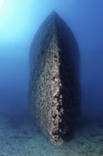 Hull, bow SS Turkia, wreck, shipwreck, British, steamship, sunk 17.05.1941, Second World War, from