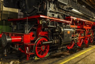 Historic steam locomotive owned by the Free State of Bavaria, Eisenbahnmuseum, Augsburg railway