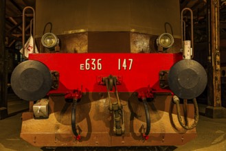 Legendary Italian locomotive E 636, Eisenbahnmuseum, Augsburg railway park, administrative district