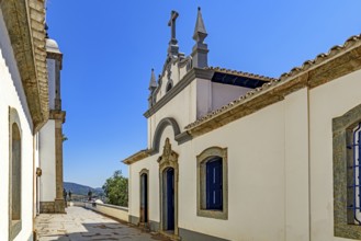 Baroque church of Bom Jesus de Matosinhos with its typical architecture in Congonhas, Congonhas,
