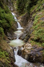 Waterfall in the Durnand Gorge, Les Valettes, Canton of Valais, Switzerland
