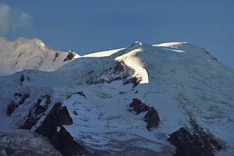 Snow-capped Dome du Goûter, Chamonix-Mont-Blanc, Haute-Savoie, France