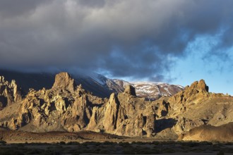 Complex clouds over a dramatic mountain landscape, UNESCO World Heritage Site, Teide National Park,
