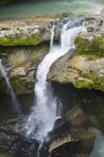 Dynamic waterfall flowing through a rocky gorge, Martvili Gorge, Martvili Canyon, Inchchuri