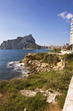 La Fossa-Levante Beach, Penon de Ifach landmark, Calpe Valencia, Costa Blanca, Spain
