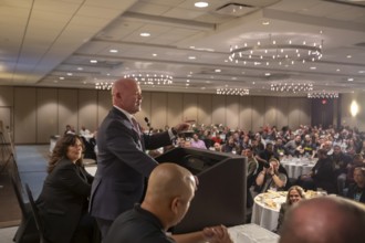 Chicago, Illinois - Teamsters President Sean O'Brien speaks at the 50th anniversary convention of