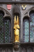 Golden Angel, figure on the façade of the St. Ivo Chapel at the Basilica of the Holy Blood, Castle