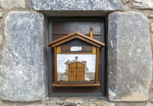 Interesting home letter box for mail, village of Echo or Hecho, Valle de Hecho, Huesca province,