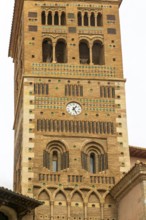 Mudéjar architecture tower of Santa María de Mediavilla cathedral, Teruel, Aragon, Spain