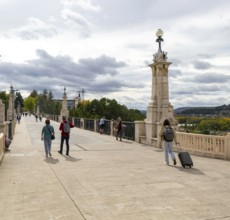 Historic bridge Viaducto de Fernando Hué, city of Teruel, Aragon, Spain, Europe built 1929