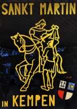 Poster at St. Martin Town Hall in Kempen, the Kempen St. Martin train is one of the largest in