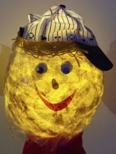 Self-made, glowing lantern for the Martin train, Old Town, Kempen, Lower Rhine, North