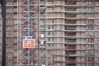 Salt Lake City, Utah - Scaffolding surrounds the Church of Jesus Christ of Latter-Day Saints' Salt